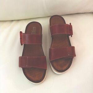 PIKOLINOS Menorca red, leather sandals, hardly worn